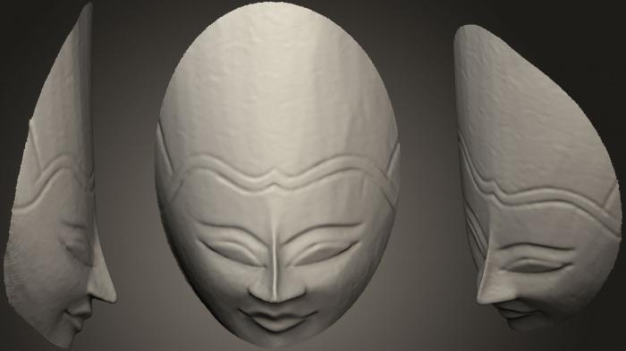 Mask (MS_0280) 3D model for CNC machine