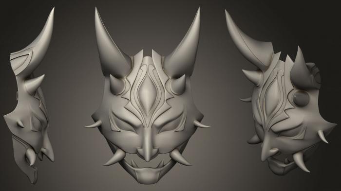Mask (MS_0312) 3D model for CNC machine