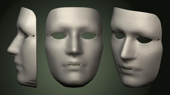Mask (MS_0337) 3D model for CNC machine