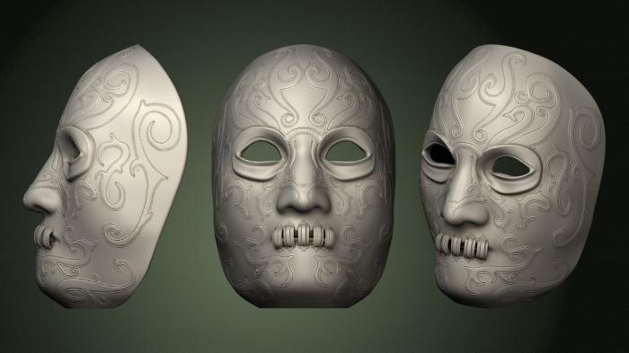 Mask (MS_0365) 3D model for CNC machine