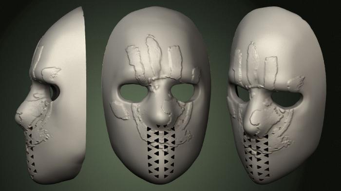 Mask (MS_0382) 3D model for CNC machine
