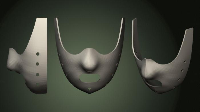 Mask (MS_0402) 3D model for CNC machine
