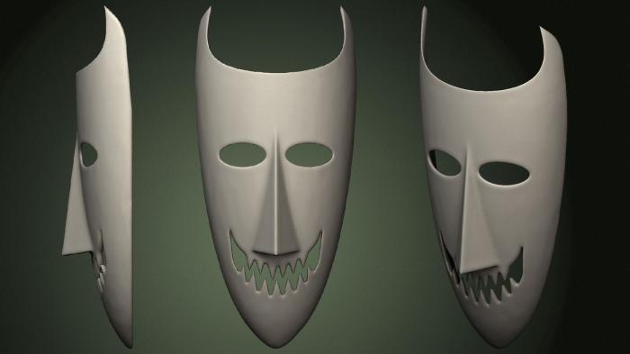Mask (MS_0428) 3D model for CNC machine