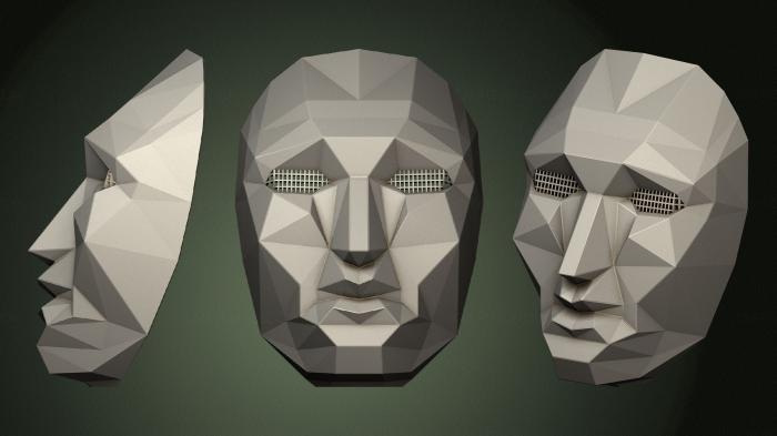 Mask (MS_0521) 3D model for CNC machine