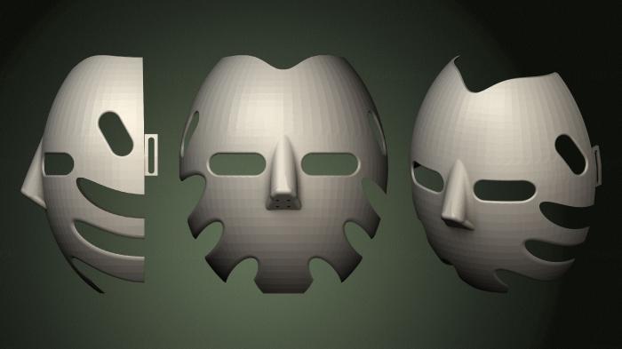 Mask (MS_0523) 3D model for CNC machine