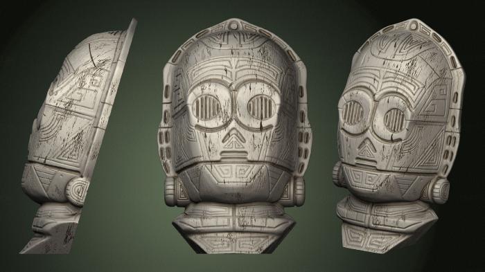 Mask (MS_0563) 3D model for CNC machine