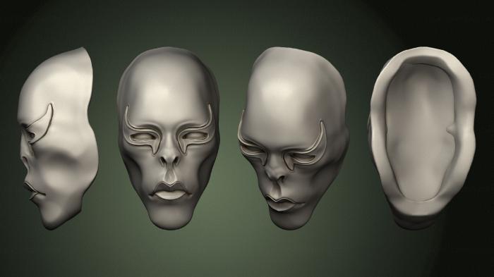 Mask (MS_0624) 3D model for CNC machine