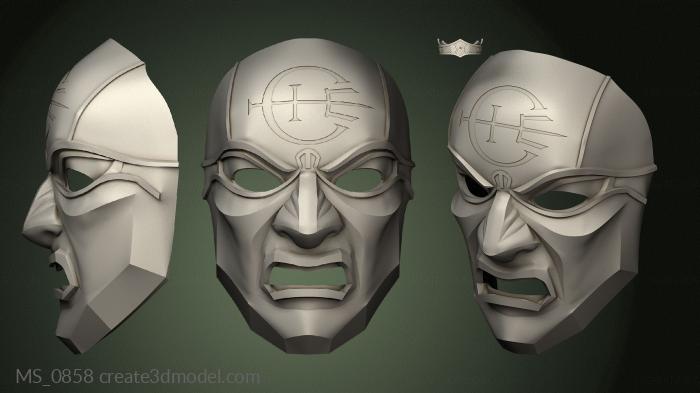 Mask (MS_0858) 3D model for CNC machine