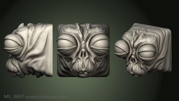 Mask (MS_0897) 3D model for CNC machine