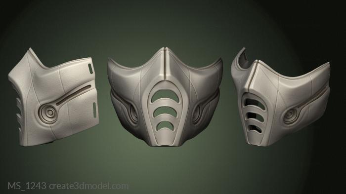 Mask (MS_1243) 3D model for CNC machine