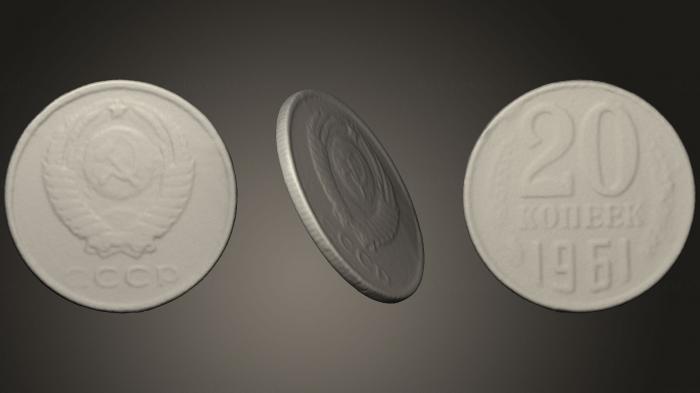 Coins (MN_0037) 3D model for CNC machine