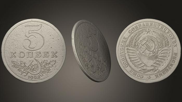 Coins (MN_0047) 3D model for CNC machine