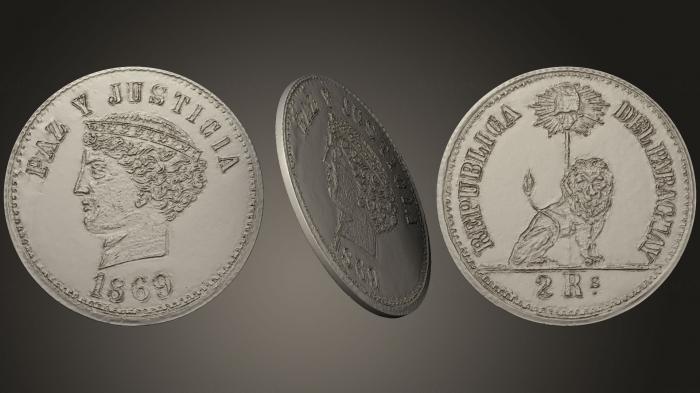 Coins (MN_0098) 3D model for CNC machine