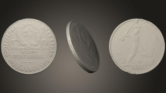 Coins (MN_0102) 3D model for CNC machine