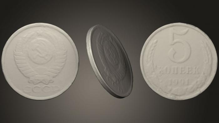 Coins (MN_0110) 3D model for CNC machine