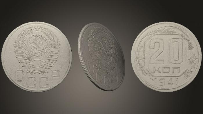 Coins (MN_0118) 3D model for CNC machine