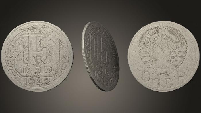 Coins (MN_0119) 3D model for CNC machine