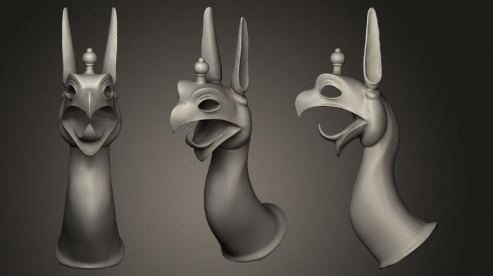 Masks and muzzles of animals (MSKJ_0025) 3D model for CNC machine