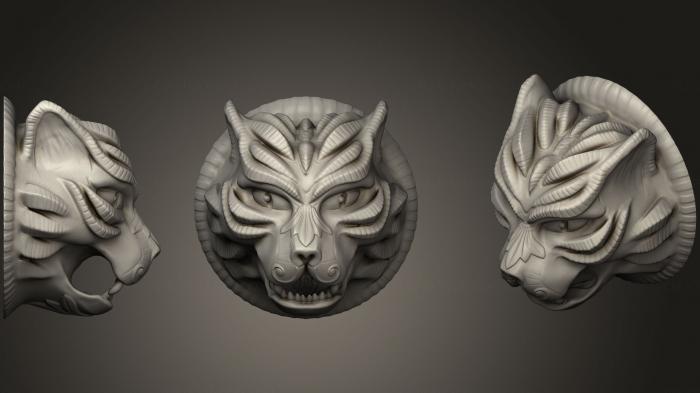 Masks and muzzles of animals (MSKJ_0192) 3D model for CNC machine