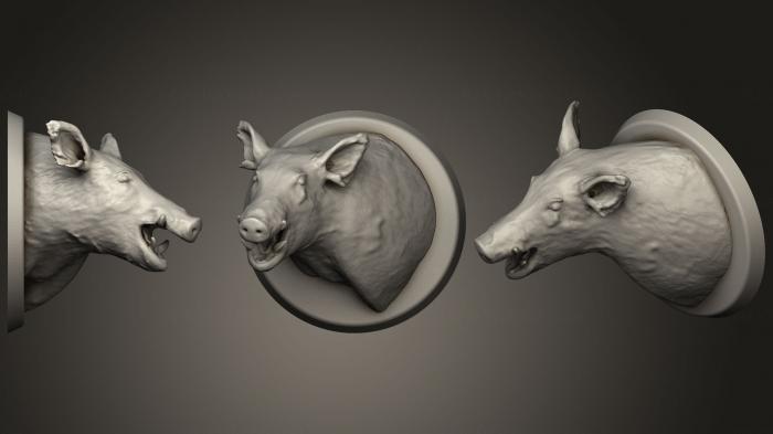 Masks and muzzles of animals (MSKJ_0199) 3D model for CNC machine