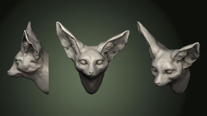 Masks and muzzles of animals (MSKJ_0287) 3D model for CNC machine