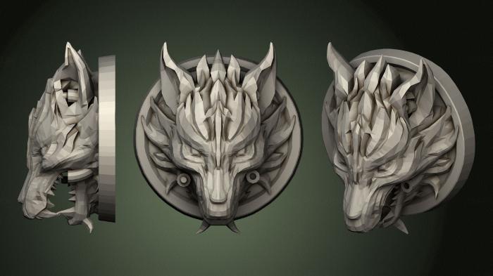 Masks and muzzles of animals (MSKJ_0290) 3D model for CNC machine