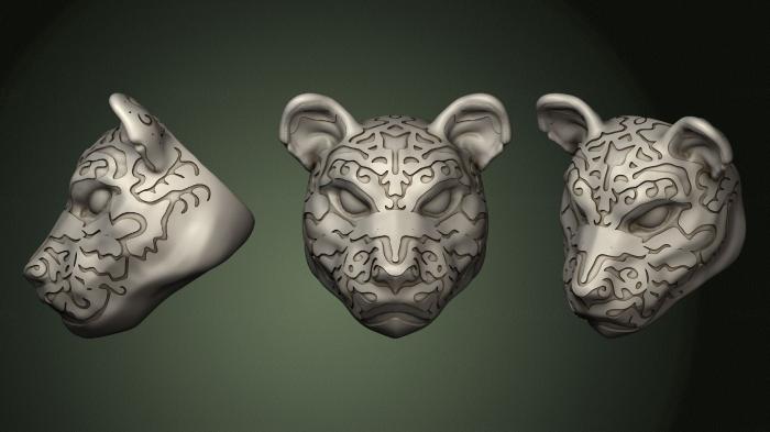 Masks and muzzles of animals (MSKJ_0321) 3D model for CNC machine