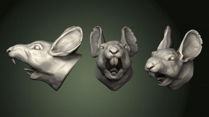 Masks and muzzles of animals (MSKJ_0357) 3D model for CNC machine