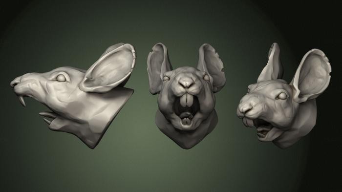 Masks and muzzles of animals (MSKJ_0358) 3D model for CNC machine
