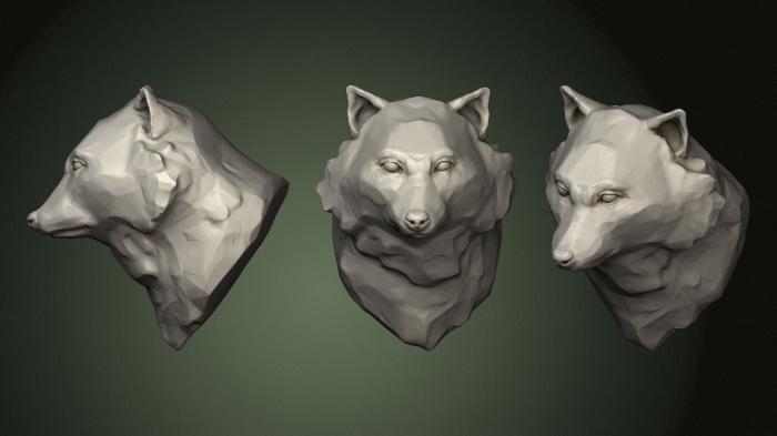 Masks and muzzles of animals (MSKJ_0372) 3D model for CNC machine