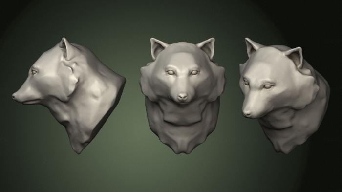 Masks and muzzles of animals (MSKJ_0375) 3D model for CNC machine