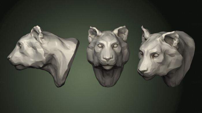 Masks and muzzles of animals (MSKJ_0377) 3D model for CNC machine