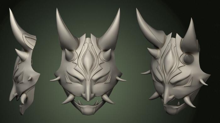 Masks and muzzles of animals (MSKJ_0388) 3D model for CNC machine