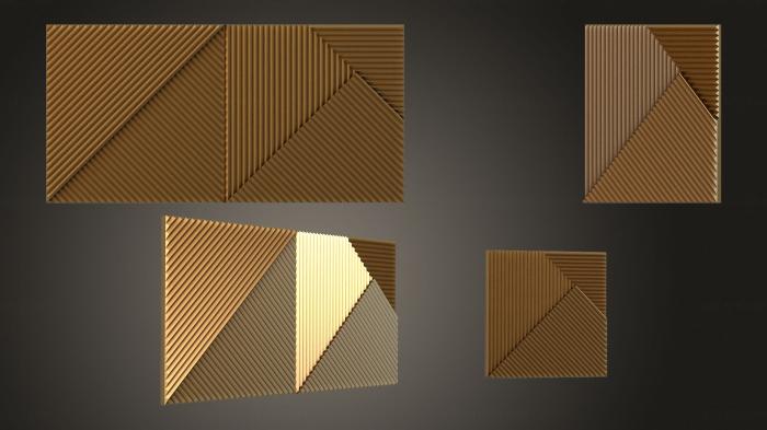 Geometrical panel (PGM_0249) 3D model for CNC machine