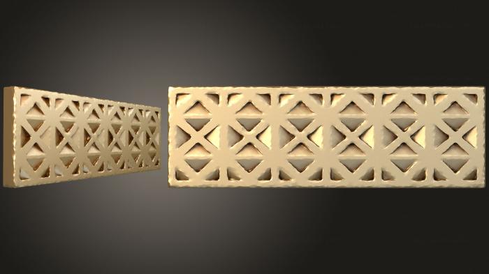Geometrical panel (PGM_0265) 3D model for CNC machine