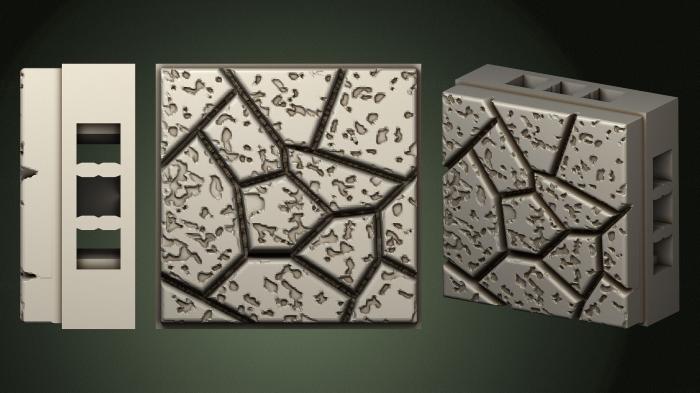 Geometrical panel (PGM_0345) 3D model for CNC machine