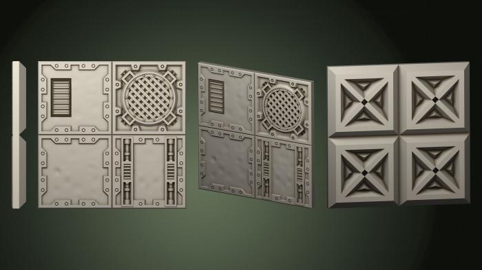 Geometrical panel (PGM_0388) 3D model for CNC machine