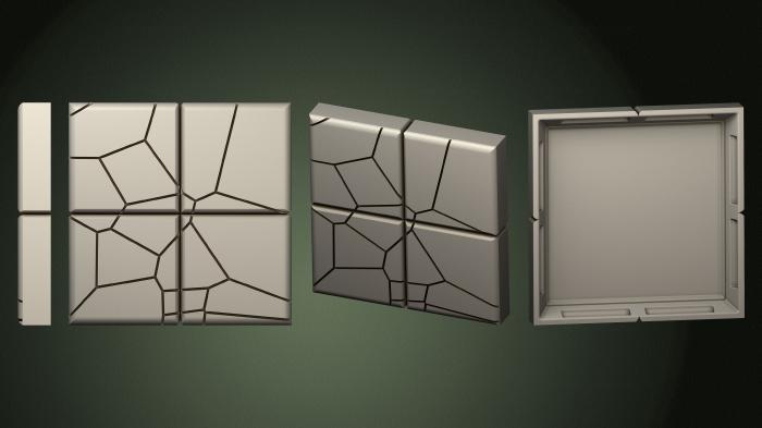 Geometrical panel (PGM_0580) 3D model for CNC machine