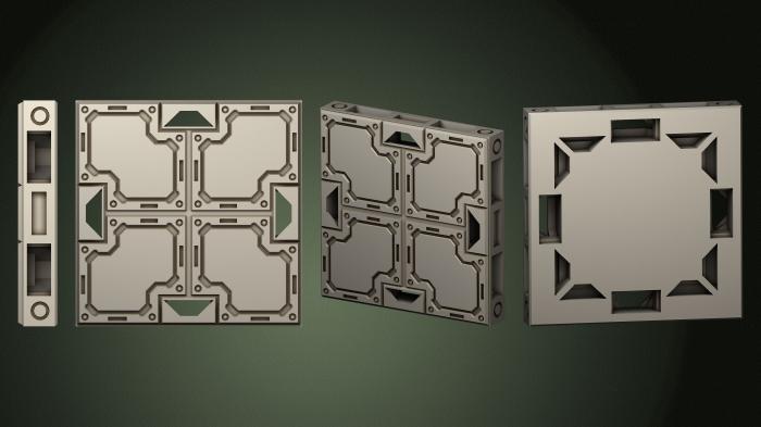Geometrical panel (PGM_0755) 3D model for CNC machine