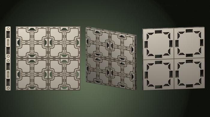 Geometrical panel (PGM_0760) 3D model for CNC machine