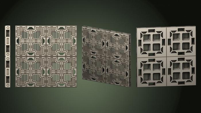 Geometrical panel (PGM_0761) 3D model for CNC machine