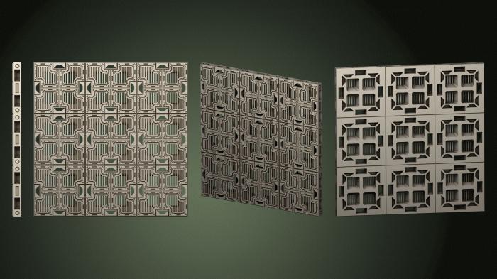 Geometrical panel (PGM_0766) 3D model for CNC machine