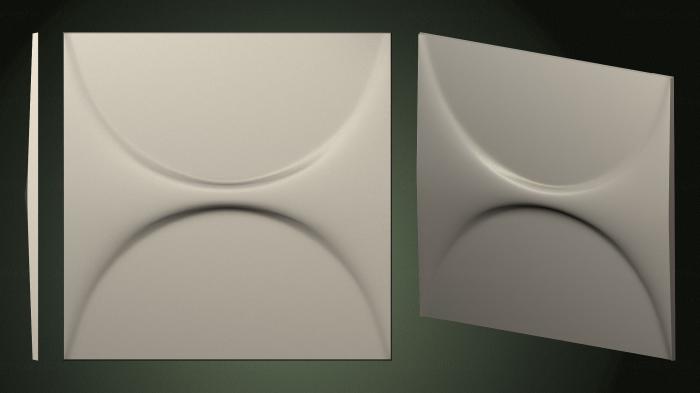 Geometrical panel (PGM_0999) 3D model for CNC machine
