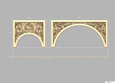 Church panel (PC_0354) 3D model for CNC machine