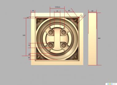 Church panel (PC_0387) 3D model for CNC machine