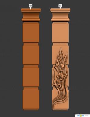 Pilasters (PL_0191) 3D model for CNC machine