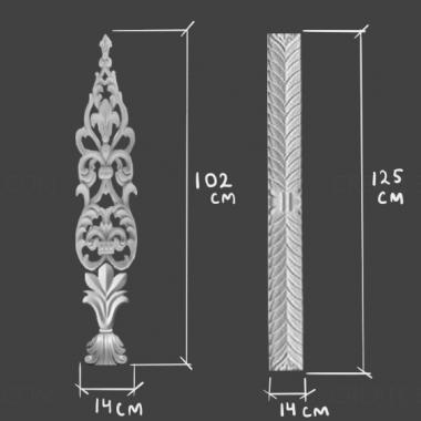 نموذج ثلاثي الأبعاد لآلة CNC أعمدة 