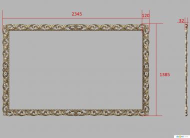 نموذج ثلاثي الأبعاد لآلة CNC المرايا والإطارات 