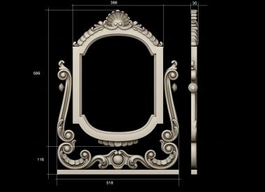 نموذج ثلاثي الأبعاد لآلة CNC المرايا والإطارات 