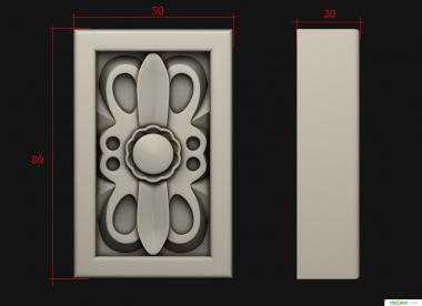 Rozette (RZ_1317) 3D model for CNC machine